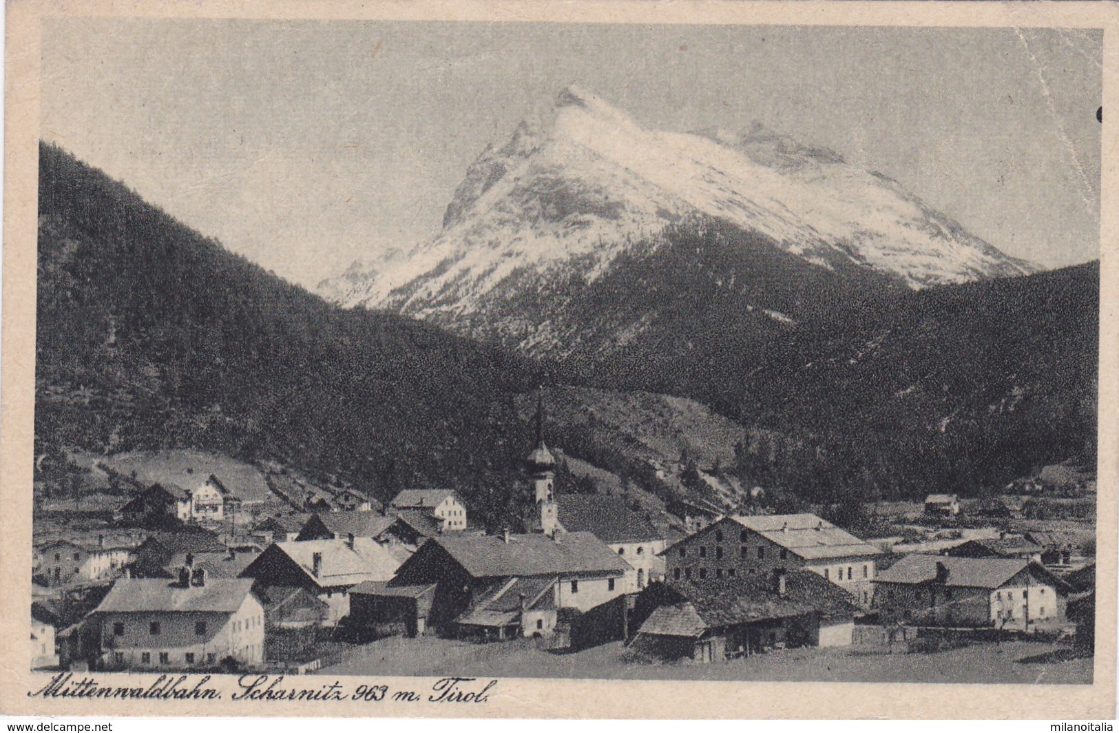 Mittenwaldbahn * Scharnitz 963 M * Tirol * Beschriftet Mit 15. September 1921 - Sonstige & Ohne Zuordnung