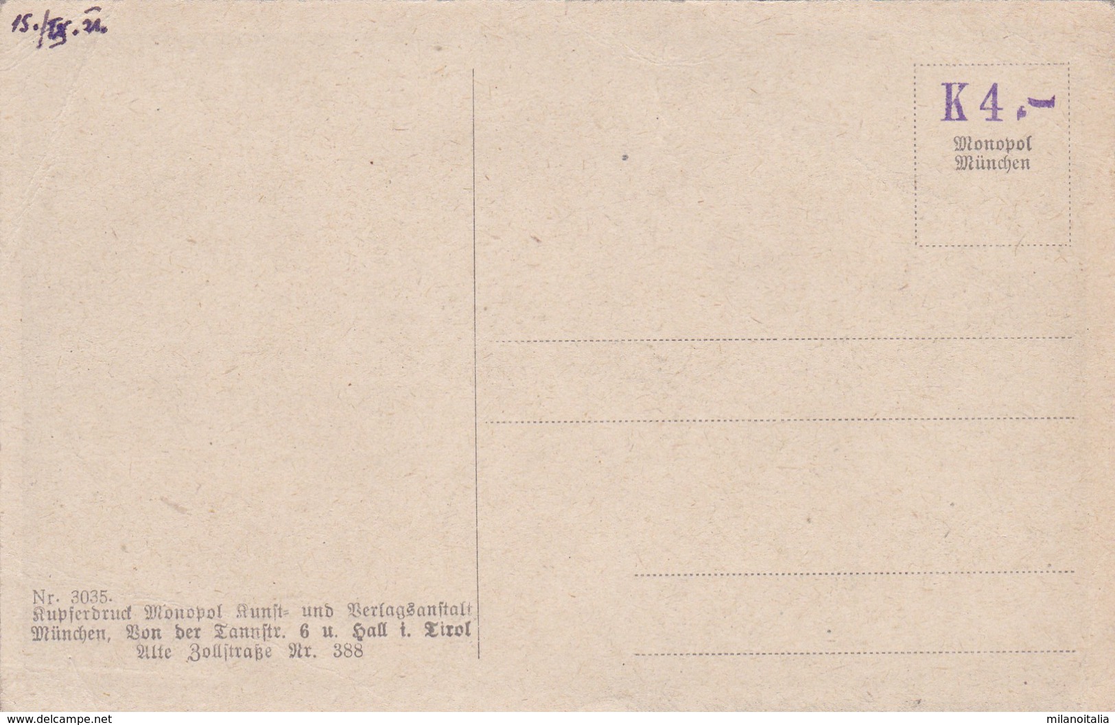 Mittenwaldbahn * Scharnitz 963 M * Tirol * Beschriftet Mit 15. September 1921 - Sonstige & Ohne Zuordnung