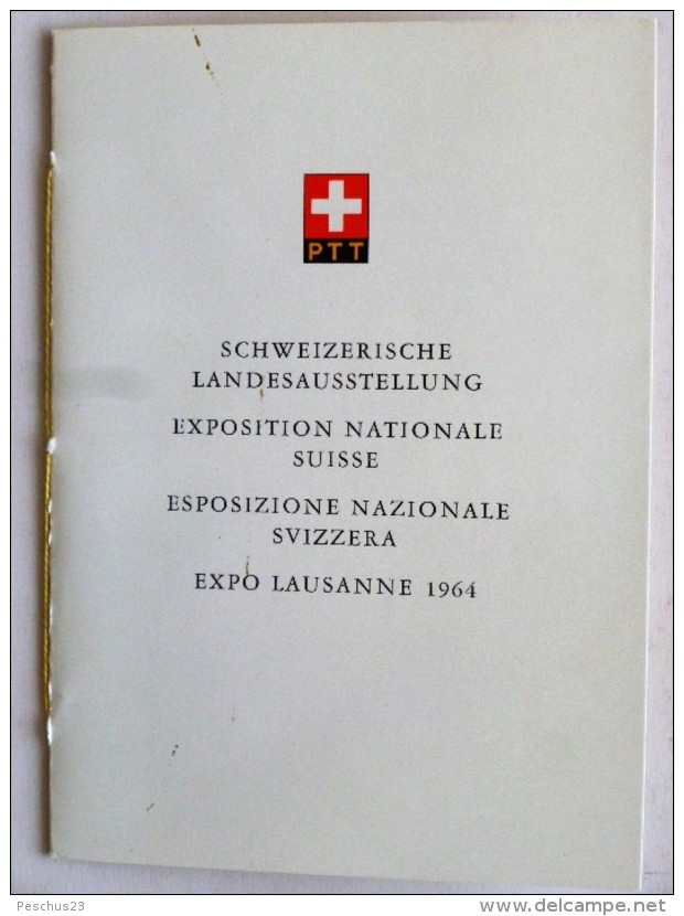 SUISSE / SCHWEIZ / SVIZZERA / SWITZERLAND // 1964, LAUSANNE - EXPOSITION NATIONALE - PTT-Faltblatt, Sonderstempel - Poststempel