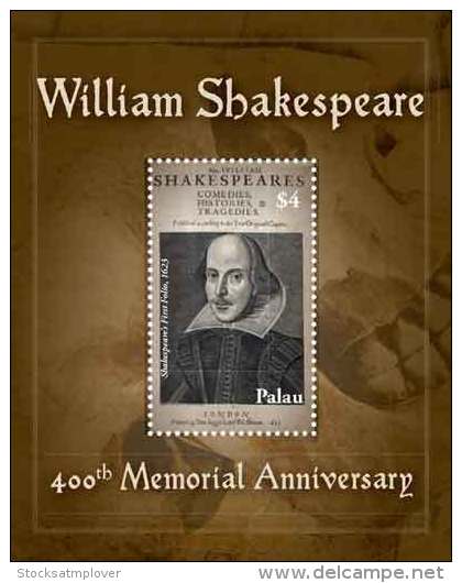 Palau-2015-WILLIAM SHAKESPEARE 400TH MEMORIAL ANNIVERSARY - Palau