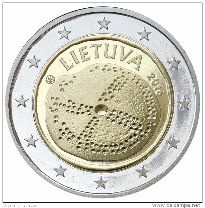 LITAUEN    2 €   2.016  2016 "CULTURA BÁLTICA" Bimetálica   SC/UNC   T-DL-11.748 - Lithuania