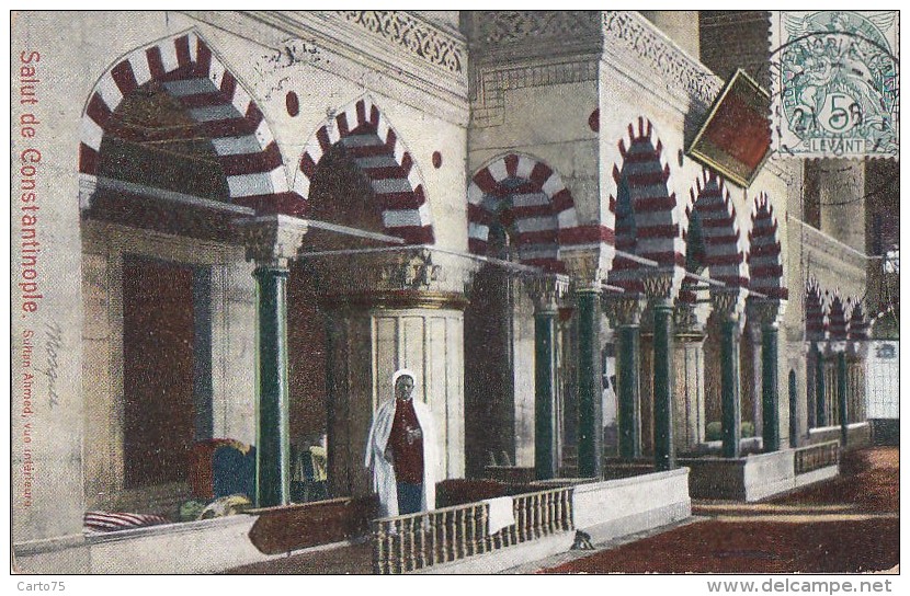 Turquie - Salut De Constantinople - Istanbul - Intérieur Mosquée Sultan Ahmed - 1900 - Turkey