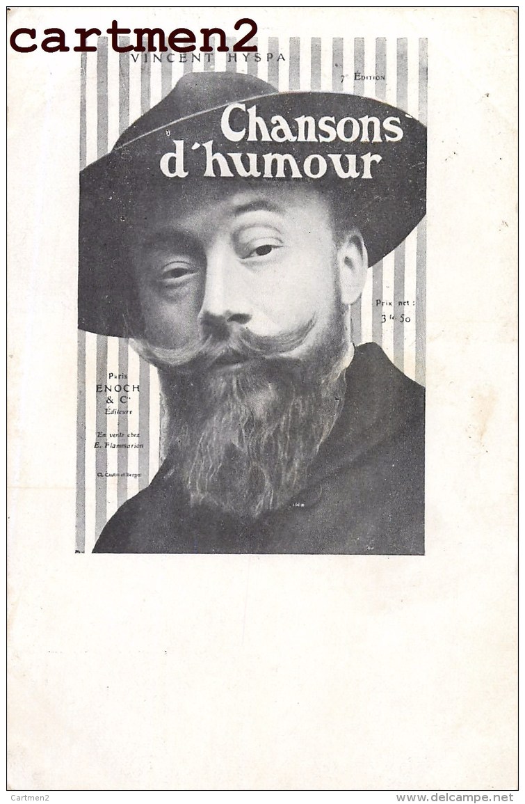 VINCENT HYSPA CHANSONS D'HUMOUR ARTISTE CHANSONNIER 1900 - Chanteurs & Musiciens