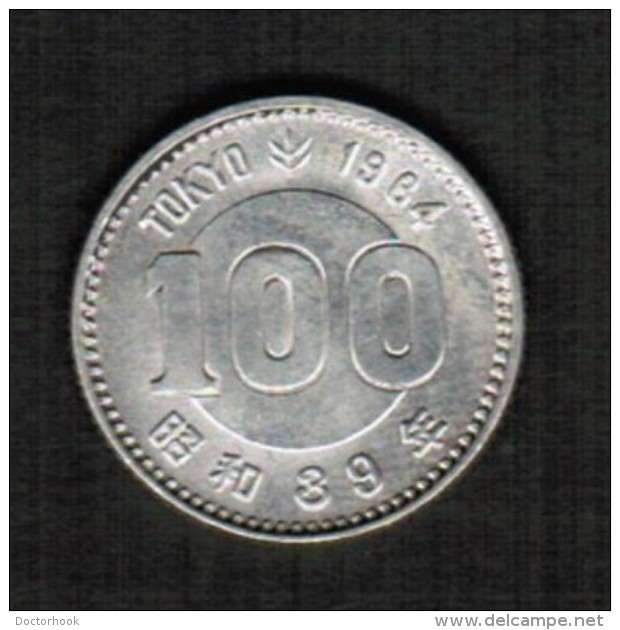 JAPAN   100 YEN SILVER 1964 (SHOWA 39) (Y # 79) - Japan
