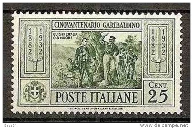 1932 Italia Italy Regno GARIBALDI 25c. Verde (317) MNH** - Altri & Non Classificati