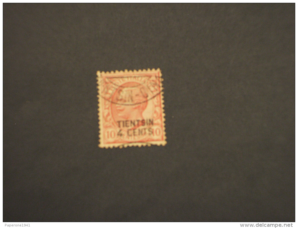 TIENTSIN - 1917 RE 4 C. Su 10 C. - TIMBRATO/USED - Tientsin