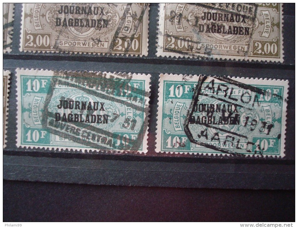 BELGIUM / 1928 1929 / STOCK 50 STAMPS FOR NEWSPAPERS / USED / O/w 2X10 Frs. / Journaux Dagbladen - Verzamelingen