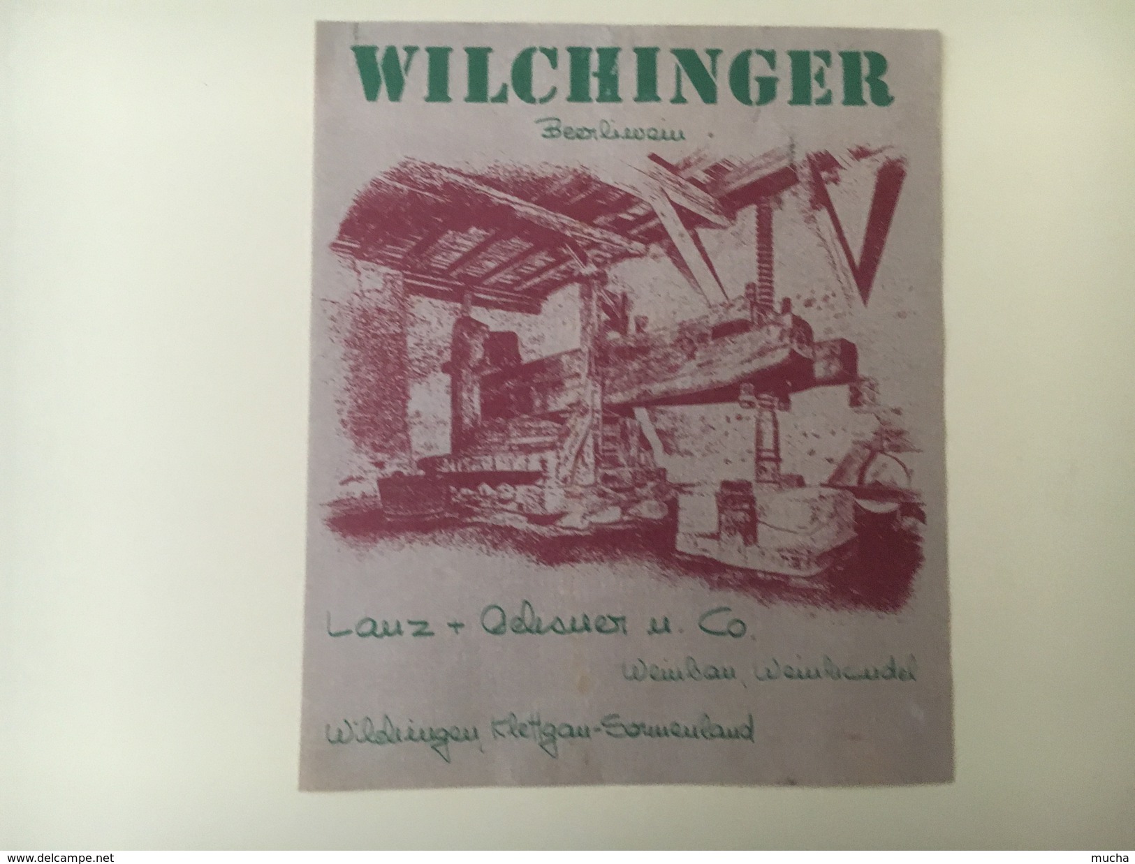 745 -  Suisse Schaffhouse Wilchinger Beerliwein - Autres & Non Classés