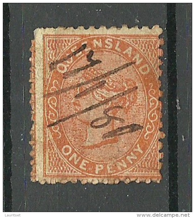 QUEENSLAND 1879/81 Queen Victoria 1 Penny Michel 40 O - Oblitérés