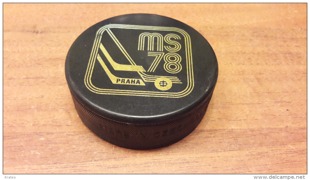 Ice Hockey - World Championship 1978 Praha, MS 78 Praha, Official Puck, Extra RRRR - Autres & Non Classés