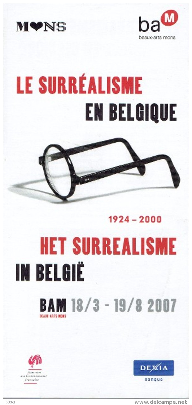 Dépliant Sur L'exposition Le Surréalisme En Belgique Et Armand Simon (Mons 2007) - Turismo