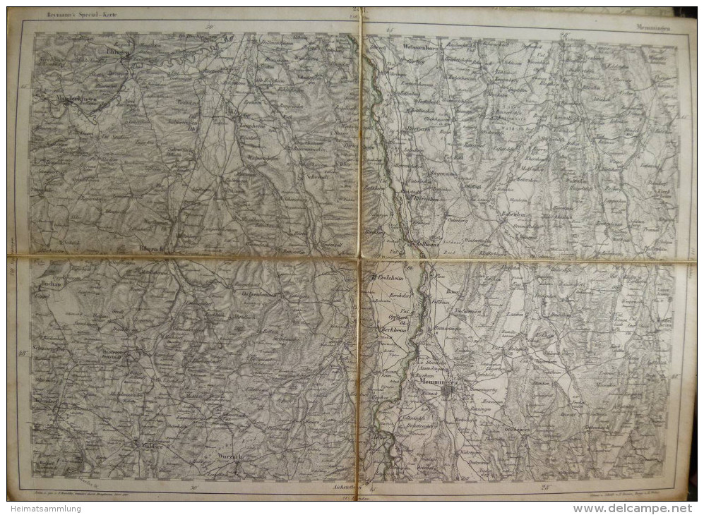 Memmingen - Topographische Karte 26cm X 36cm - Reymann ´s Special-Karte - Entwurf Und Gezeichnet F. Handtke Revidirt Dur - Topographical Maps