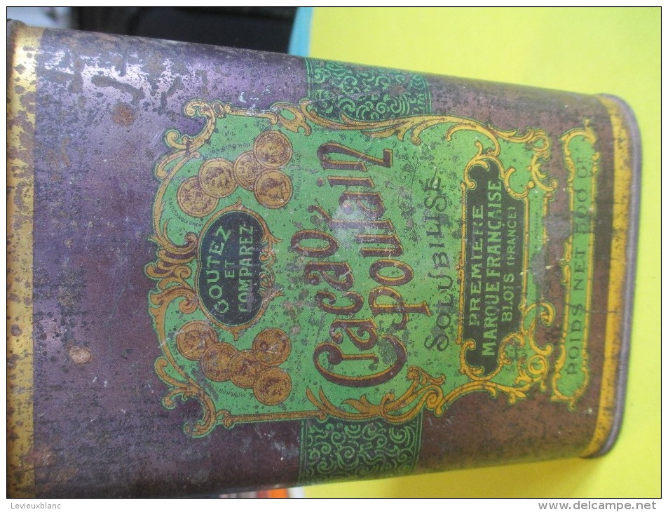 Boite Métallique Ancienne/Cacao Poulain Solubilisé/Inscription En Français & En Anglais/BlOIS/Vers 1920-30        BFPP72 - Boîtes