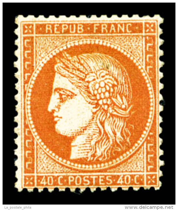 * N°38, 40c Orange, Frais, TB (signé Scheller/certificat)    Qualité : *    Cote : 725 Euros - 1870 Siège De Paris