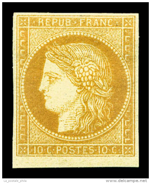 * N°36c, Granet, 10c Bistre-jaune Non Dentelé, TB    Qualité : *    Cote : 450 Euros - 1870 Belagerung Von Paris