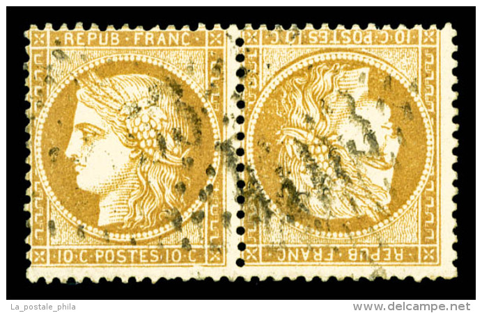 O N°36b, 10c Bistre-jaune En Paire Tête-bêche Horizontale, TTB (signé... - 1870 Siège De Paris