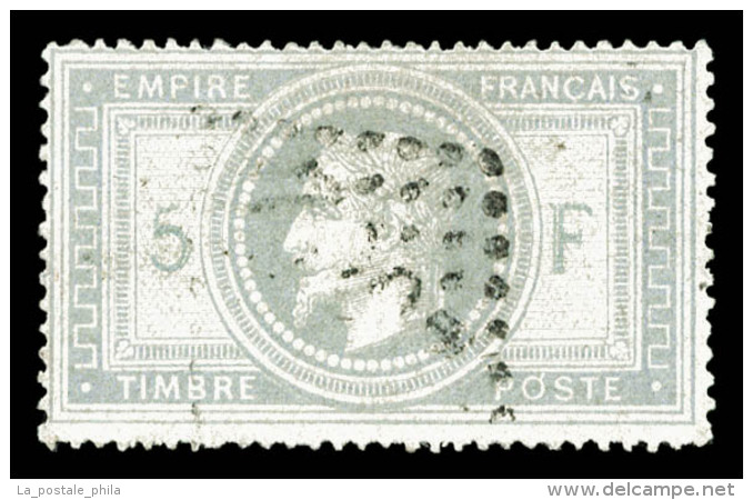 O N°33, 5F Violet-gris Obl GC, TB (signé Brun/certificat)    Qualité : O    Cote : 1000 Euros - 1863-1870 Napoléon III. Laure