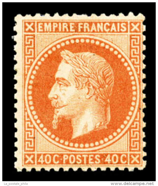 * N°31, 40c Orange, Frais, TTB (signé Brun/certificat)    Qualité : *    Cote : 1600 Euros - 1863-1870 Napoléon III Lauré