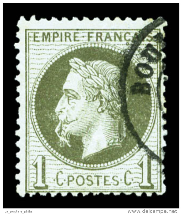 O N°25b, 1c Bronze, Variété 'à La Cigarette', Jolie Pièce, SUP (certificat)   ... - 1863-1870 Napoléon III Lauré