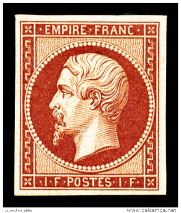* N°18d, 1F Carmin, Impression De 1862, , SUP (certificat)    Qualité : *    Cote : 2400 Euros - 1853-1860 Napoléon III