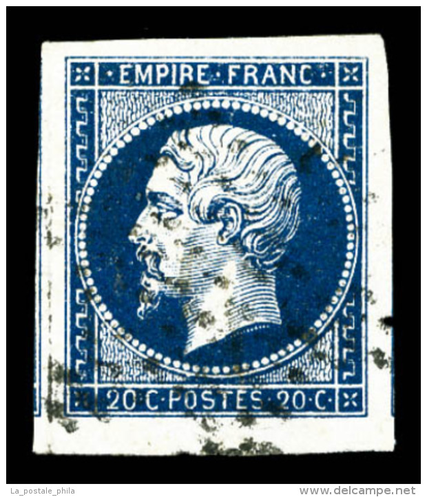 O N°14Aa, 20c Bleu Foncé Type I, Grandes Marges, Pièce Choisie, TTB    Qualité : O - 1853-1860 Napoléon III.