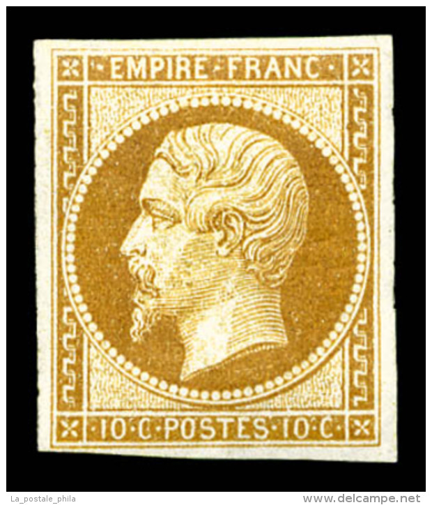 * N°13B, 10c Brun-clair Type II, TB (certificat)    Qualité : *    Cote : 950 Euros - 1853-1860 Napoléon III.