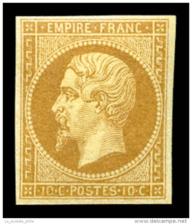 ** N°13B, 10c Brun-clair Type II, Fraîcheur Postale, SUP (certificat)    Qualité : ** - 1853-1860 Napoléon III