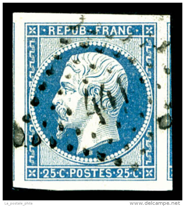 O N°10, 25c Bleu, Deux Voisins, SUPERBE    Qualité : O - 1852 Louis-Napoleon