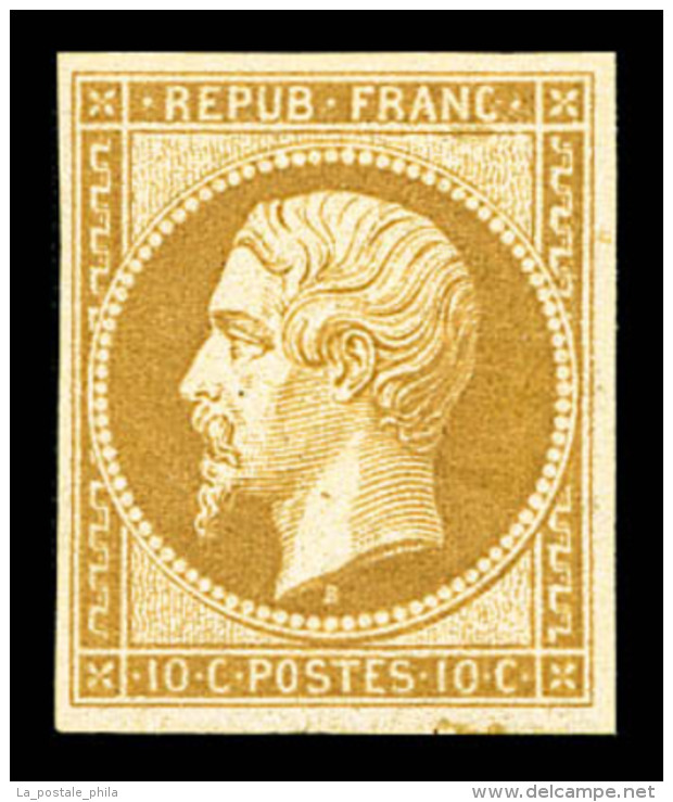 ** N°9c, 10c Bistre, Impression De 1862, Fraîcheur Postale, SUP (certificat)    Qualité : ** - 1852 Louis-Napoléon