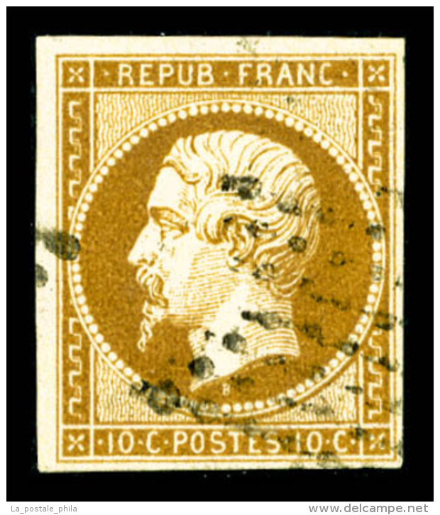 O N°9a, 10c Bistre-brun Obl étoile, Frais, TB (certificat)    Qualité : O    Cote : 900 Euros - 1852 Louis-Napoléon