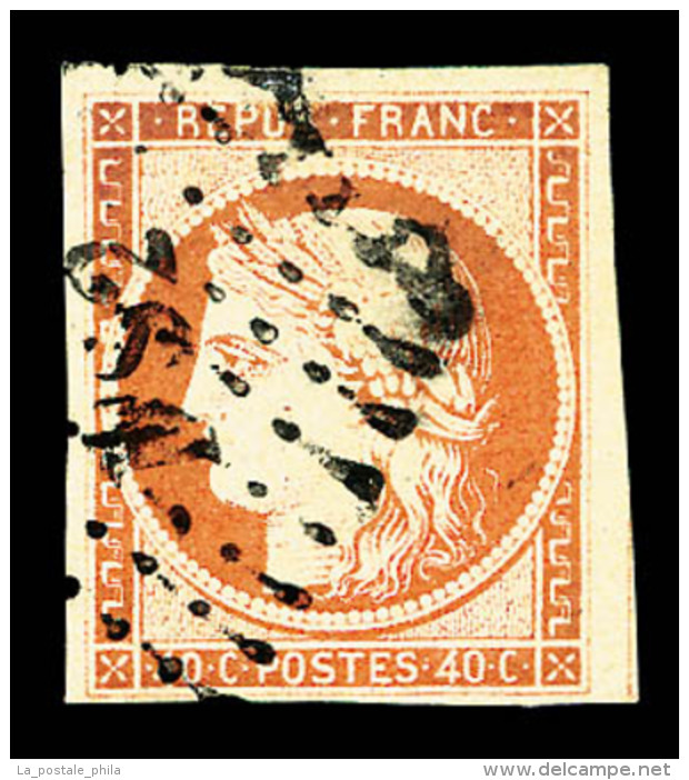 O N°5, 40c Orange, Oblitération "DS2", TB (signé Calves/certificat)    Qualité : O    Cote... - 1849-1850 Ceres