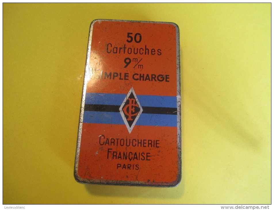 Boite Métallique/Cartoucherie Française/Paris /50 Cartouches 9 Mm/ France /Vers 1950 - 1960   BFPP66 - Boîtes