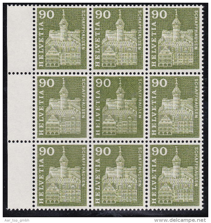 Schweiz 1960 Zu#368.2.01** 90Rp Munot Doppelprägung - Nuovi