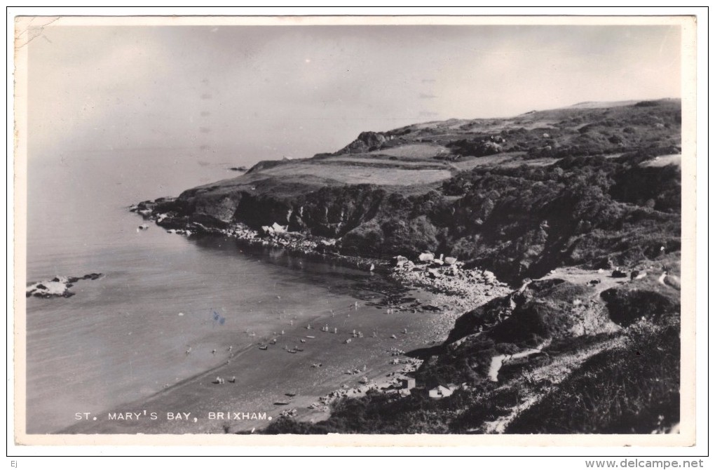 St Mary's Bay, Brixham - Real Photo - Postmark 1952 - Valentine - Other & Unclassified