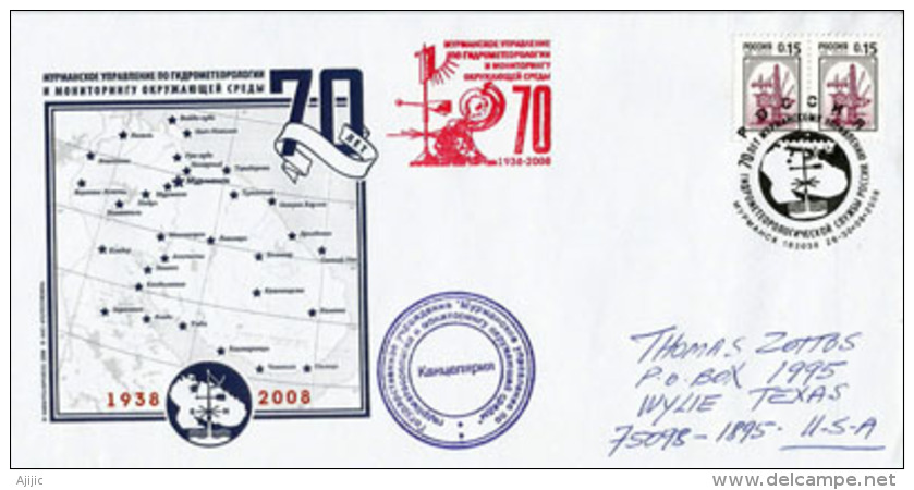Expedition Soviet Ice Breaker Taimyr To The North Pole 1938.  (70 ème Anniversaire),lettre Adressée USA - Stations Scientifiques & Stations Dérivantes Arctiques