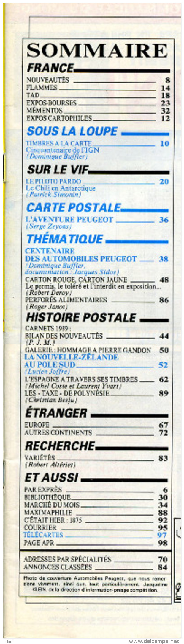 Le Monde Des Philatelistes N.445,10/90,automobil Peugeot CP,EMA,carnet Timbre Monde 1989,polaire Nouvelle-Zélande,ONU,Es - Französisch (ab 1941)