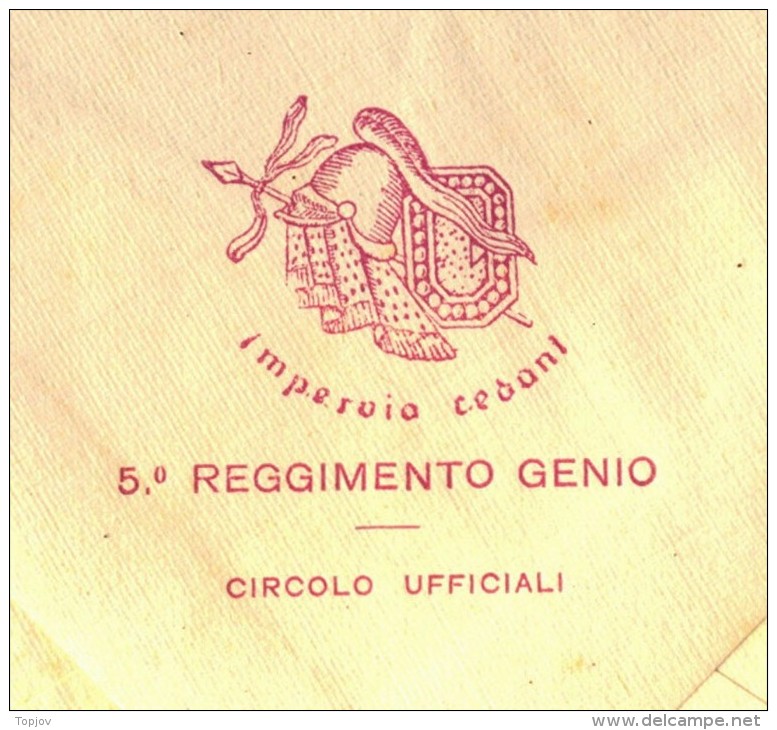 ITALIA - LETTER  " 5. REGGIMENTO  GENIO "  UFFICIALI - PERFETTA - Oorlogspropaganda