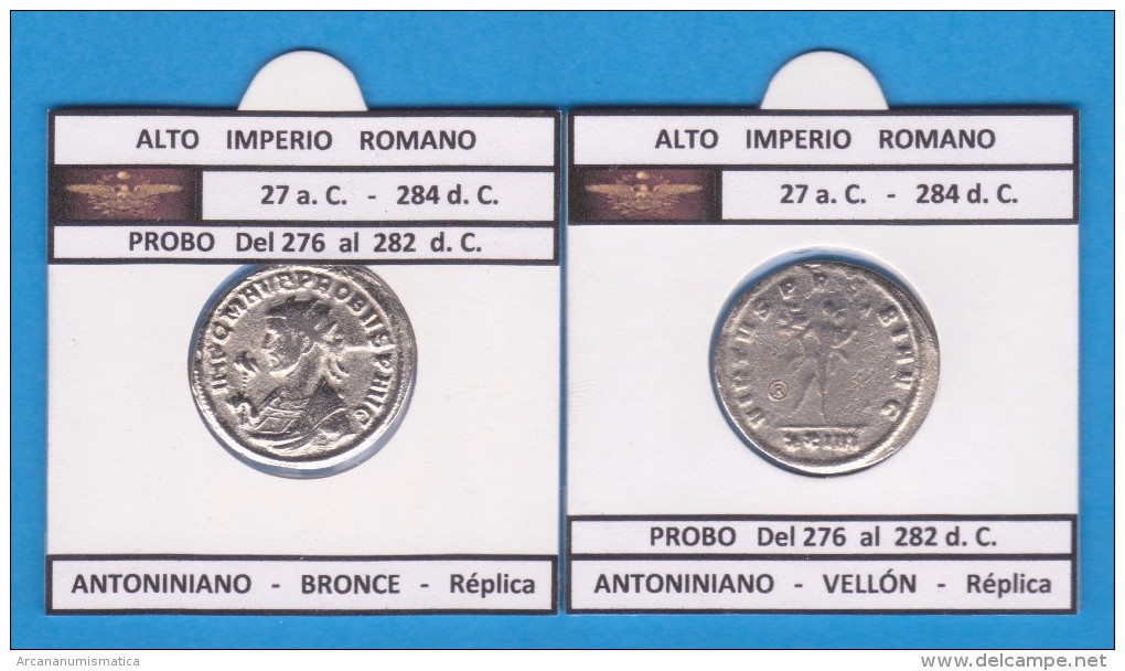 Alto Imperio Romano PROBO Del 276 Al 282 D.C.  ANTONINIANO BRONCE  Réplica    T-DL-11.758 - Monedas Falsas
