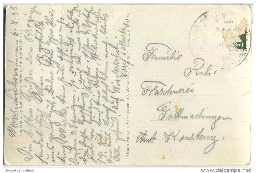 Bad Krozingen - Verlag A. Weber & Co. Stuttgart - Luftaufnahme - Bad Krozingen