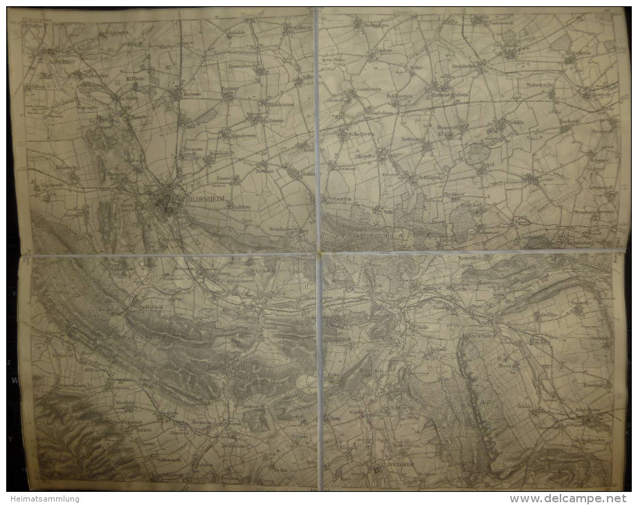 Hildesheim - Topographische Karte 30cm X 37cm - Topographische Karten