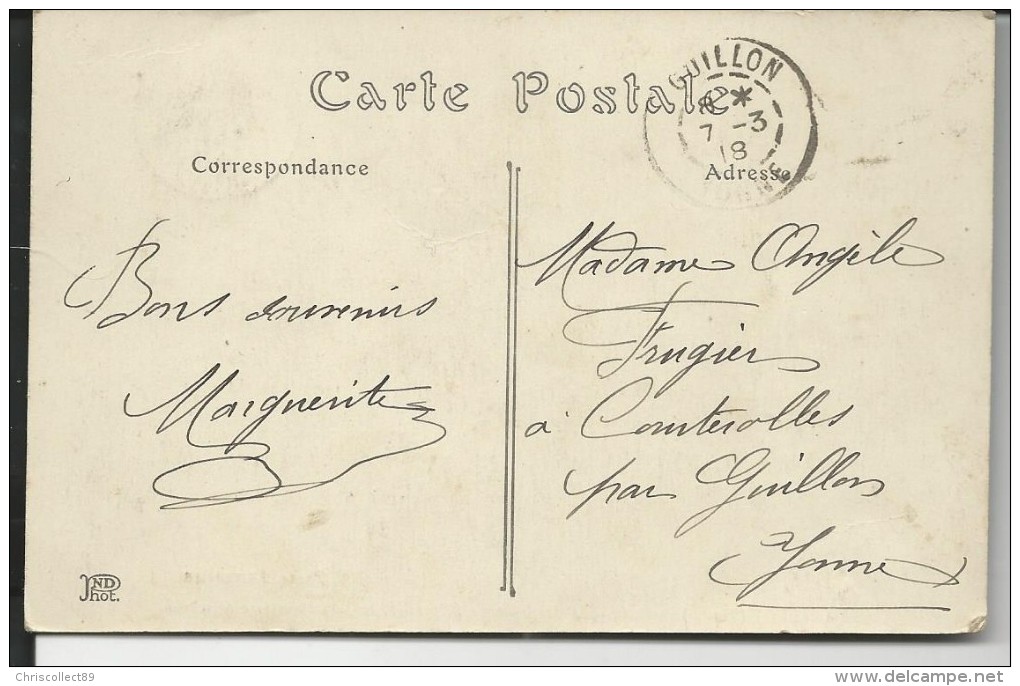 Carte Postale   :  Avallon - Clinique Du Docteur Billaudet , Hôpital Temporaire N°53 - Avallon