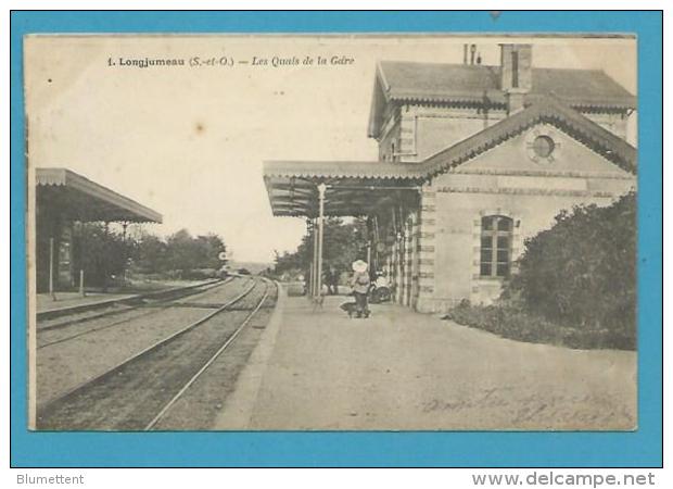 CPA 1 - Chemin De Fer Les Quais De La Gare De LONGJUMEAU 91 - Longjumeau