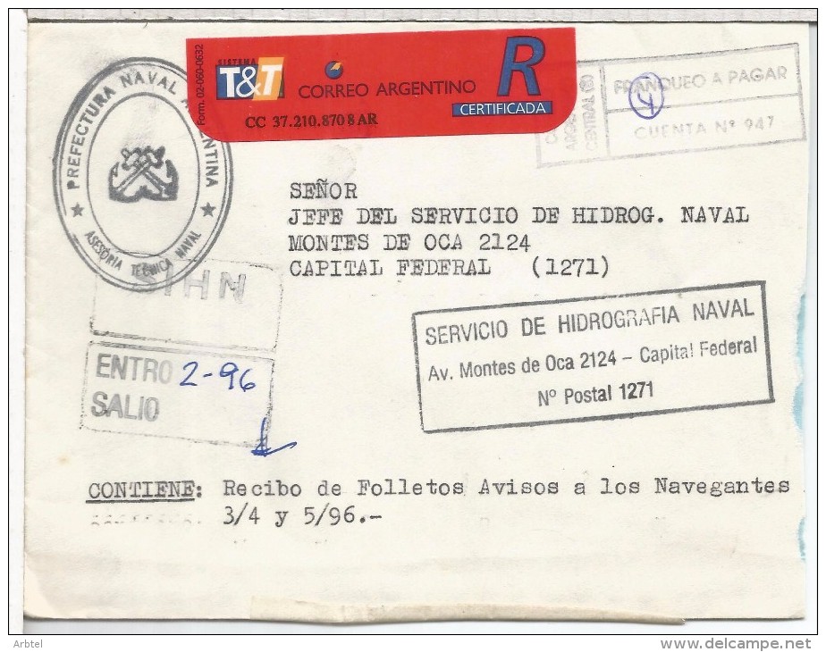 ARGENTINA CORREO OFICIAL NAVAL PREFECTURA NAVAL ASESORIA TECNICA NAVAL - Oficiales