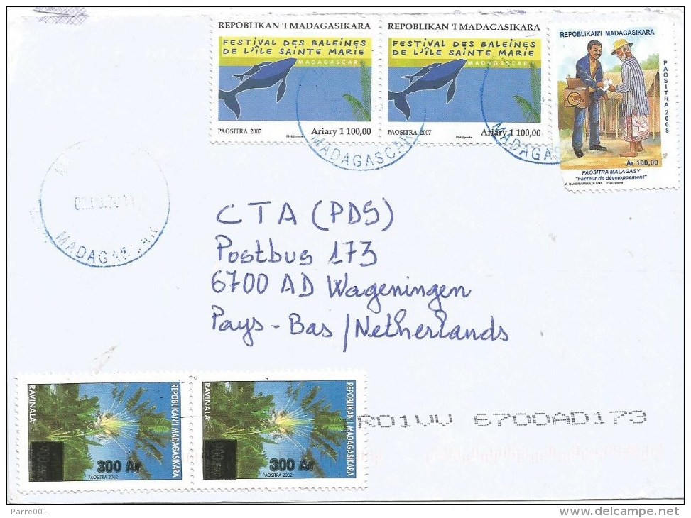 Madagascar 2011 Maintirano Whale Postman Palm Overprint 300 Ar Cover - Madagaskar (1960-...)