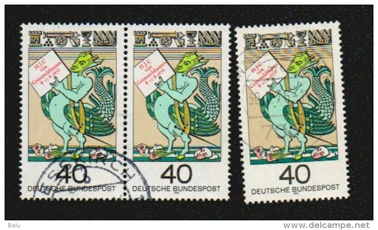 Deutschland BRD 1976 Michel 902 X3 Gestempelt - Ein Waagerechtes Paar, H.J. Von Grimmelshausen 40 Pf., Yv. 751, Sc. 1223 - Gebraucht