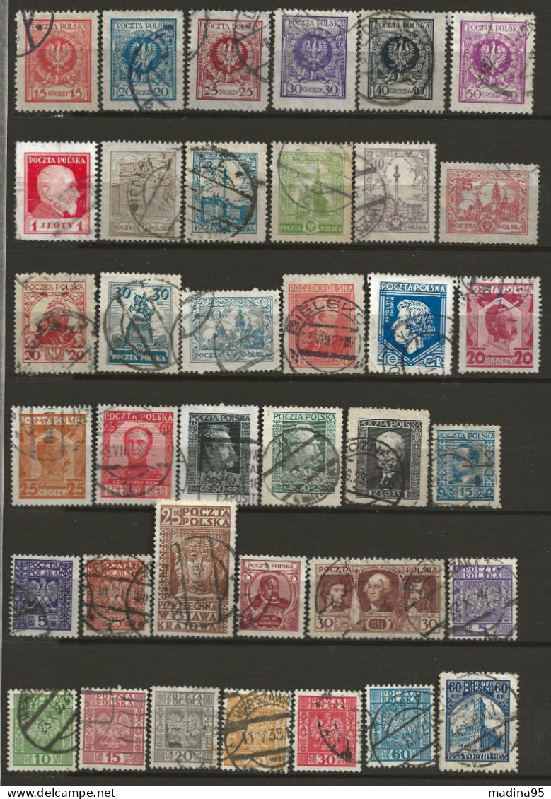 POLOGNE: Obl., Coll. Du N°201 à 3652, Ens. De 279 Tp Avec Qq PA, S. Et T., B - Colecciones