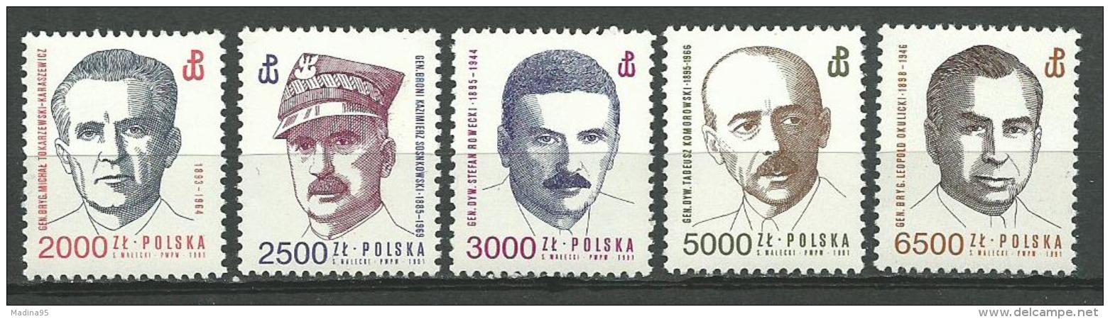 POLOGNE: **, N°3154 à 3158, TB - Nuovi