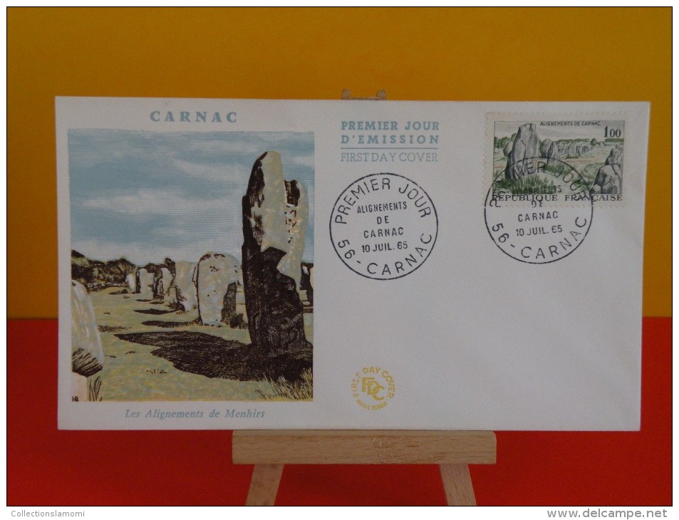 FDC, Alignements De Menirs - 56 Carnac - 10.7.1965 - 1er Jour, Coté 3 € - 1960-1969