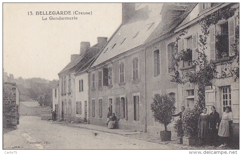 Bellegarde 23 - Gendarmerie Et Rue - Bellegarde