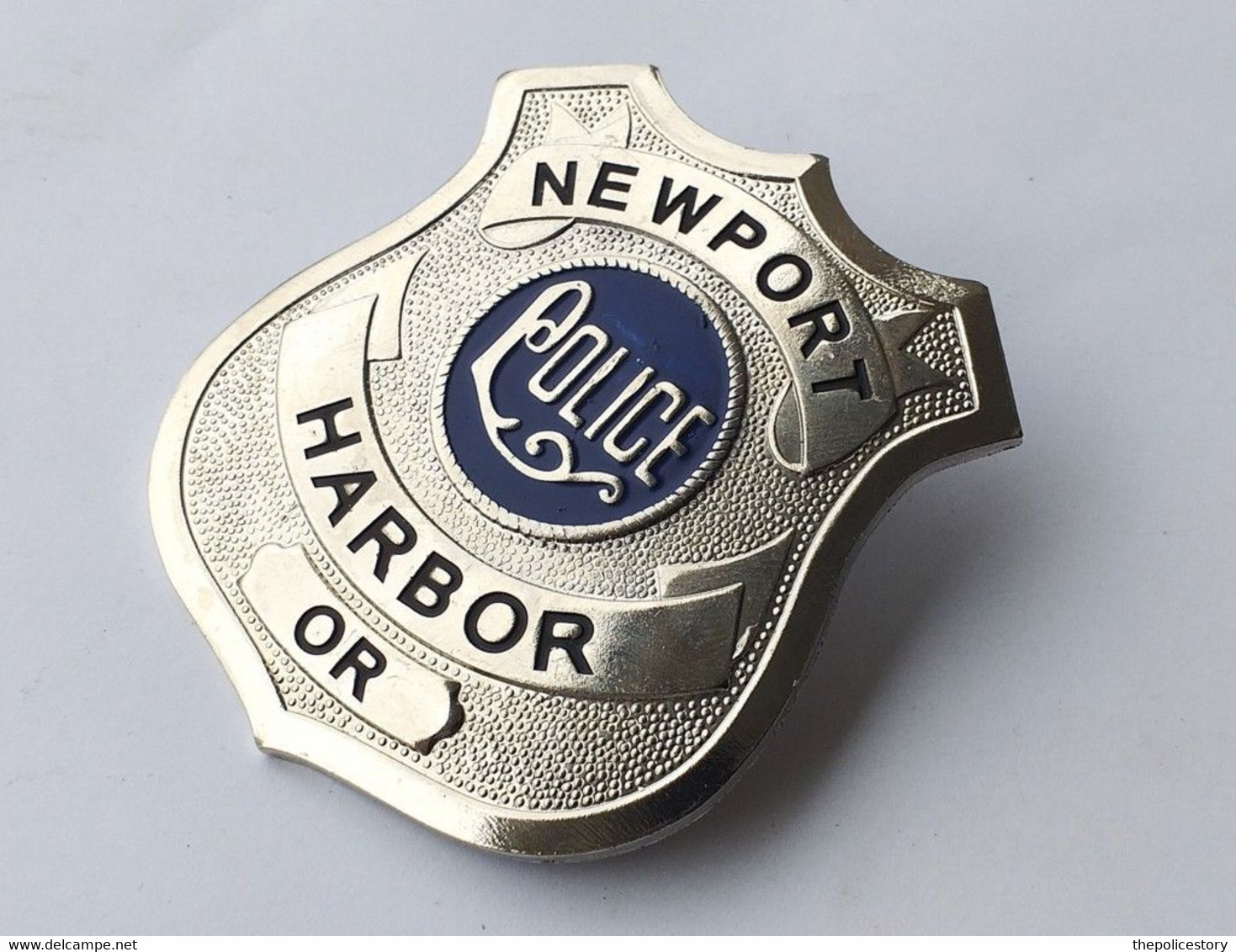 Placca Distintivo Badge U.S. Police Della Newport Harbor Police Oregon Mai Usato - Police & Gendarmerie